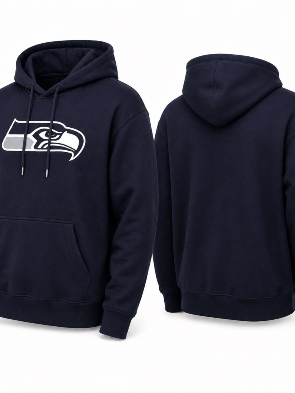 Fanatics Men’s Seattle Seahawks Logo Navy Hoodie Size S NWOT